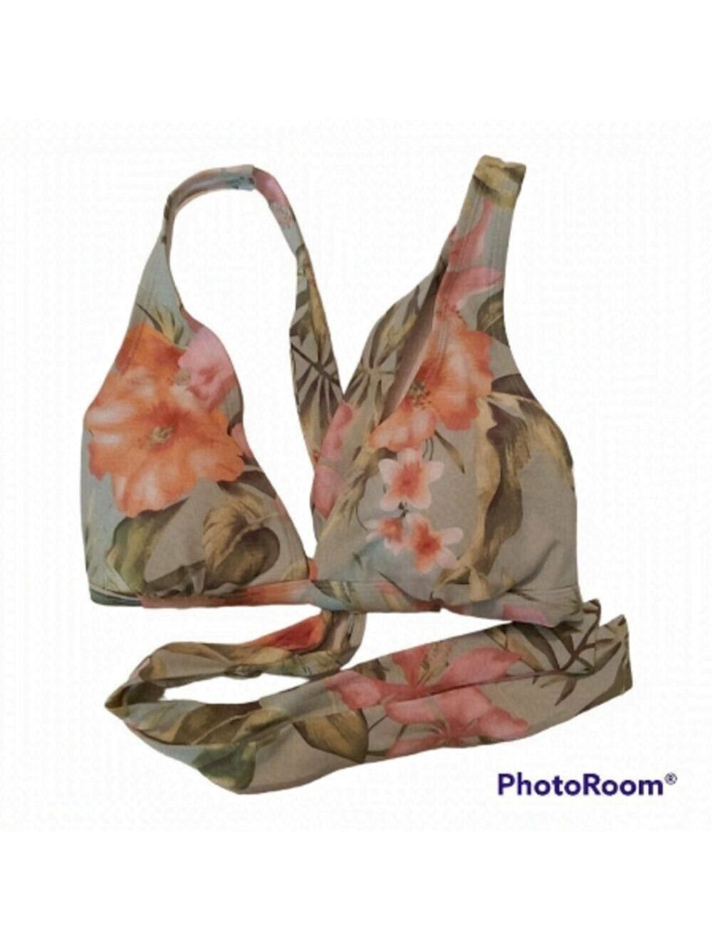 Kona Sol Women's Floral Print Bikini Top Size Small